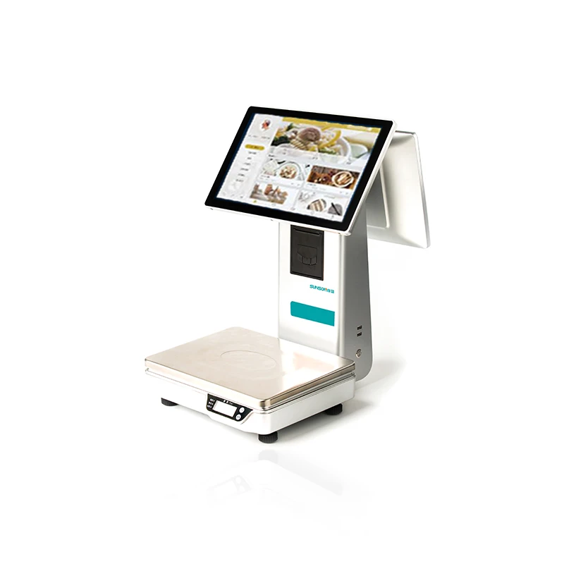 15.6-Inch Dual Monitor Supermarket Retail POS Scale AI Scale Cash Register