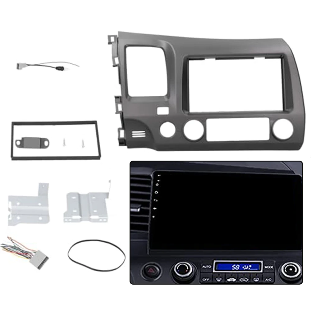 As Shown In The Figure Car Radio Frame for versatile Compatibility Streamlined Installation Process Grey Finish For Left-hand