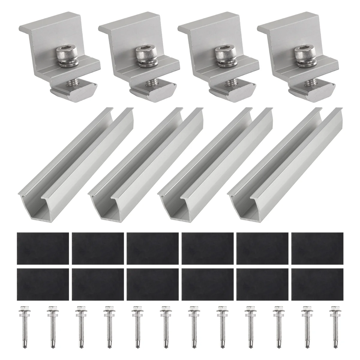 F-3C Solar Panel Mount Bracket Photovoltaic Panel Rail Solar Panel Mount Fastening Module with Mid for Trapezoidal Roof 30mm