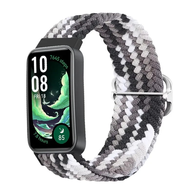 حزام مضفر من النايلون لهواوي باند 10/9/8 سوار بديل مرن قابل للتعديل سوار معصم هواوي باند 7 ملحقات حزام الساعات