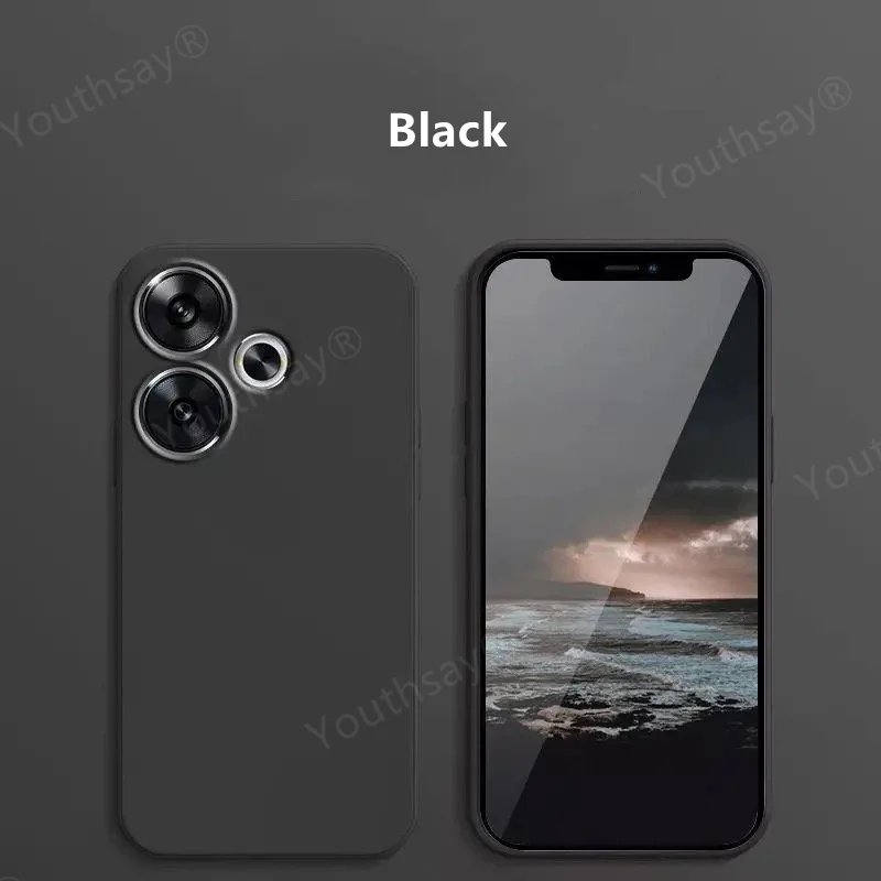 For Poco M6 Case For Xiaomi Poco M6 Cover Fundas Coque Original Liquid Silicone Soft TPU Protective Phone Bumper For Poco M6 4G