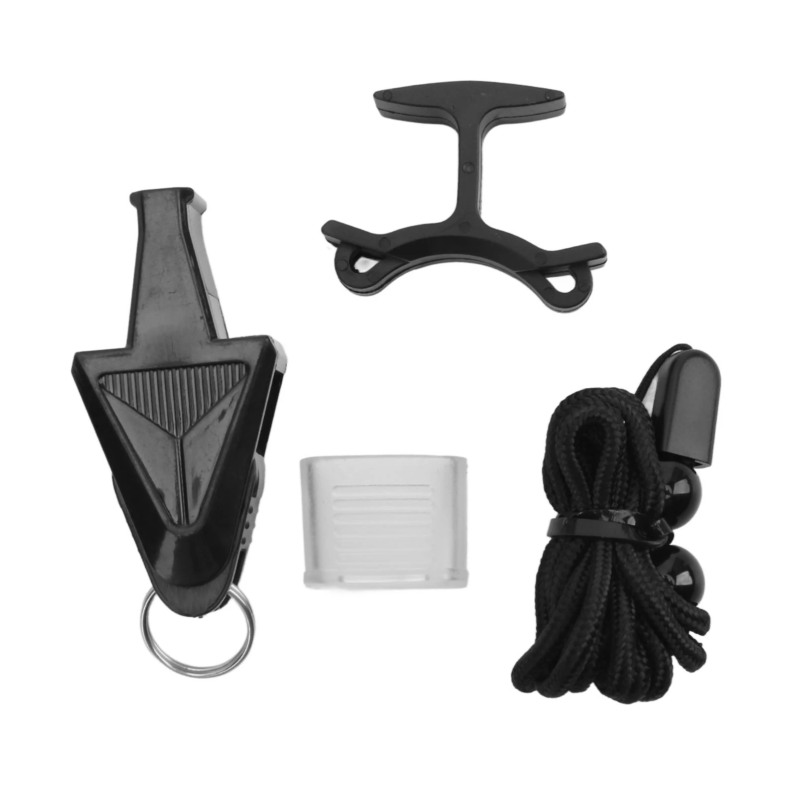 صافرة كرة السلة، صفارة رياضية بلاستيكية شفافة ذات صوت هش مع حبل للتدريب على النجاة في صالة الألعاب الرياضية، صفارة كرة القدم