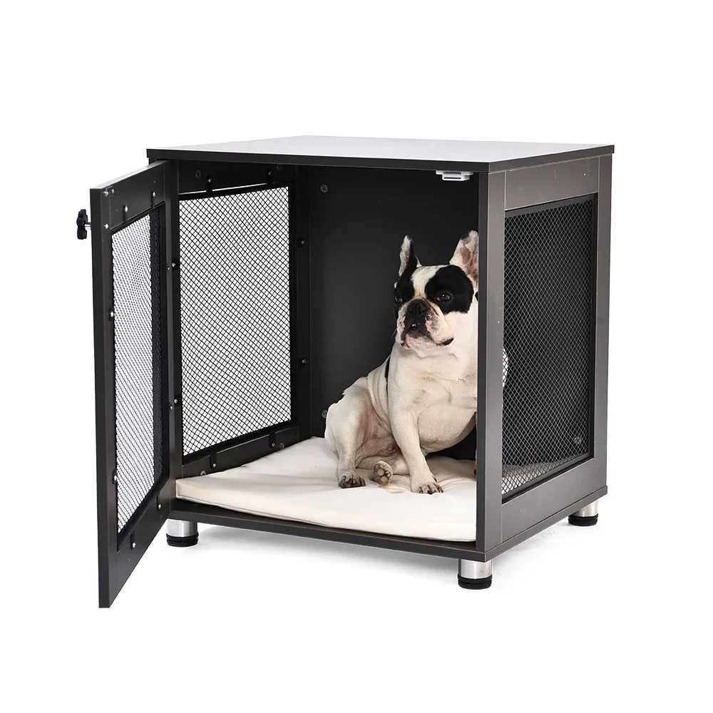 Dog Crates Cage Wholesale Custom Indoor Cat Dog House Crate Luxury Iron Wooden Dog Crate