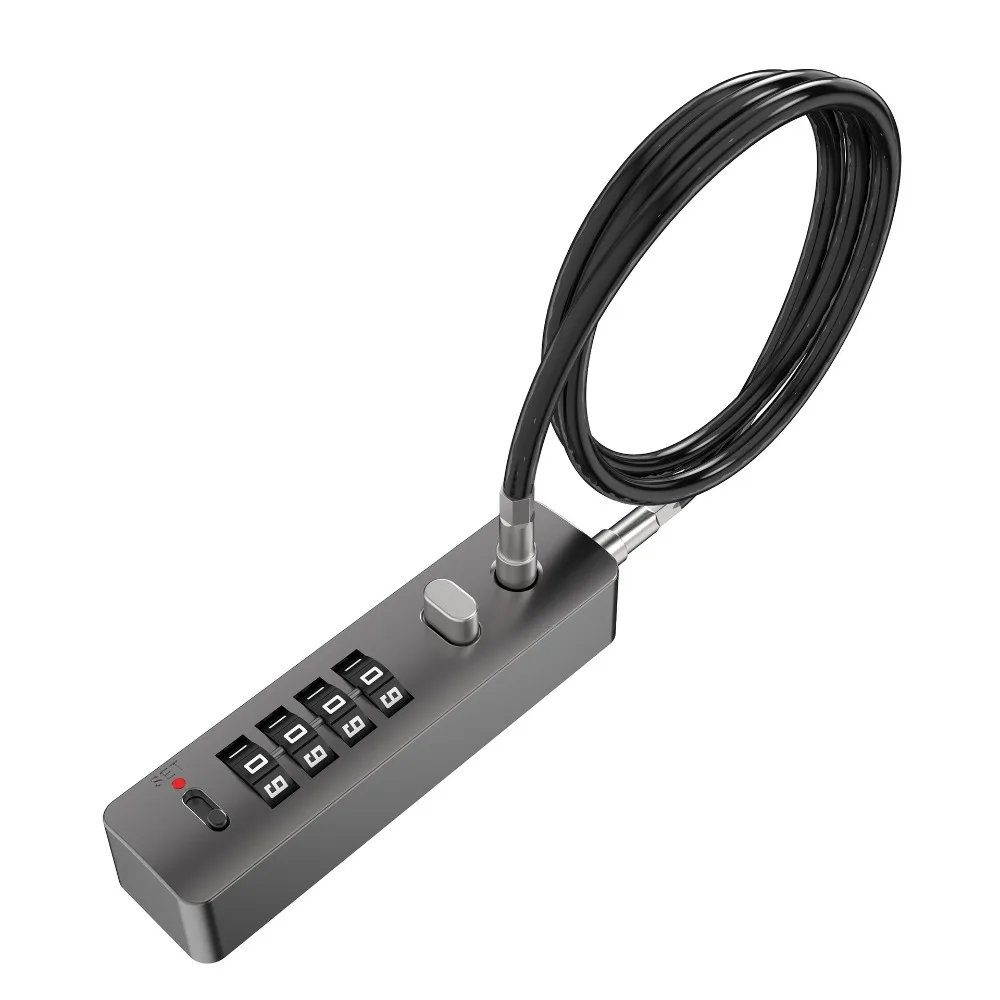 

4 Digit Combination Password Padlock Anti-theft Long Rope Cable Lock Waterproof Resettable Code Door Locker Hardware Accessories