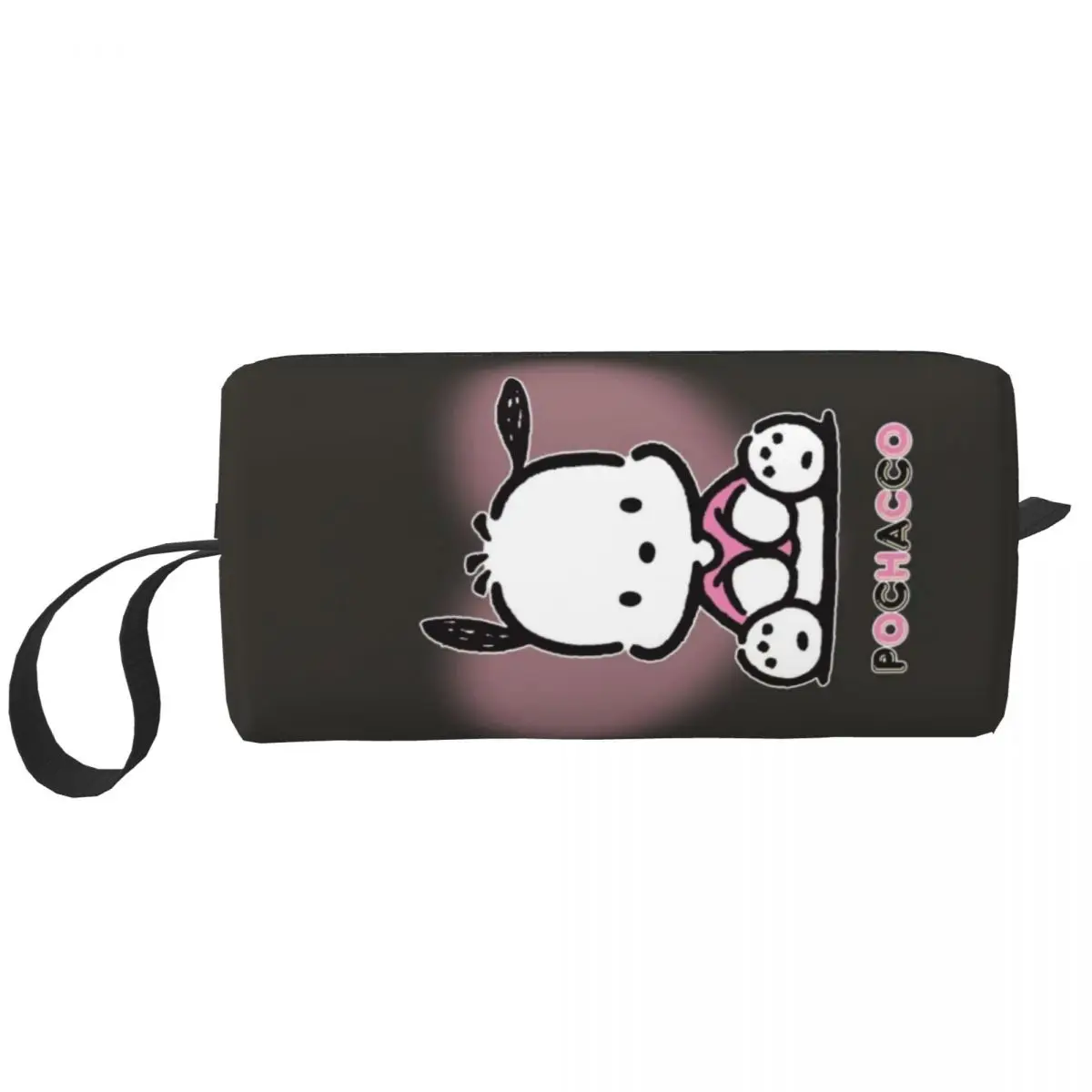 

Custom Travel Sanrio Anime Pochacco Cartoon Toiletry Bag Fashion Makeup Cosmetic Organizer Women Beauty Storage Dopp Kit Box