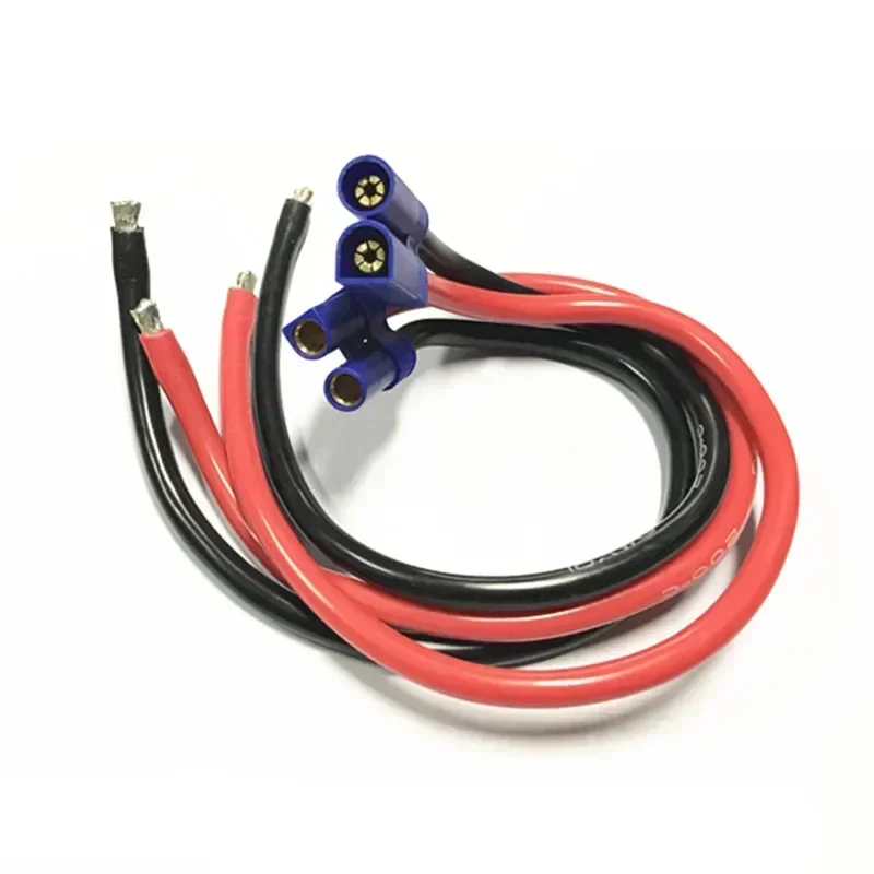 Cable flexible de silicona EC5, enchufe macho y hembra con línea de alimentación de alta corriente, 10AWG, arranque de emergencia para coche, cable