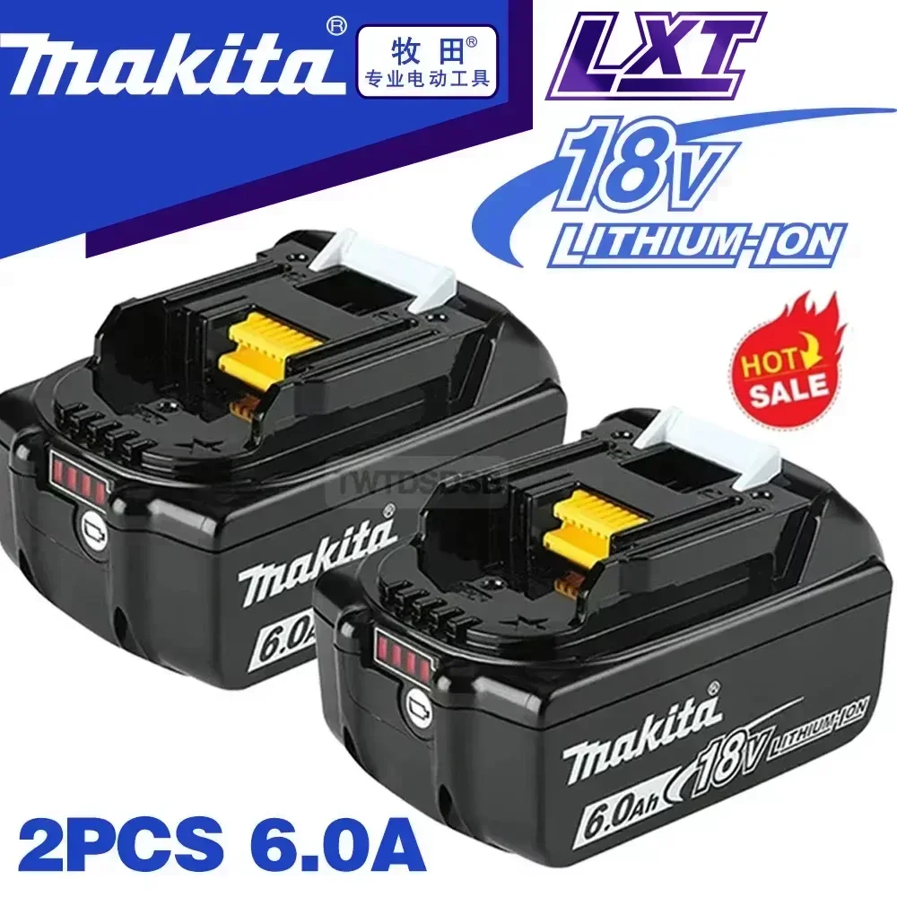 Оригинальная батарея Makita 6Ah/5Ah/2Ah для Makita 18 В BL1830B BL1850B BL1850 BL1840 BL1860 BL1815, сменная литиевая батарея