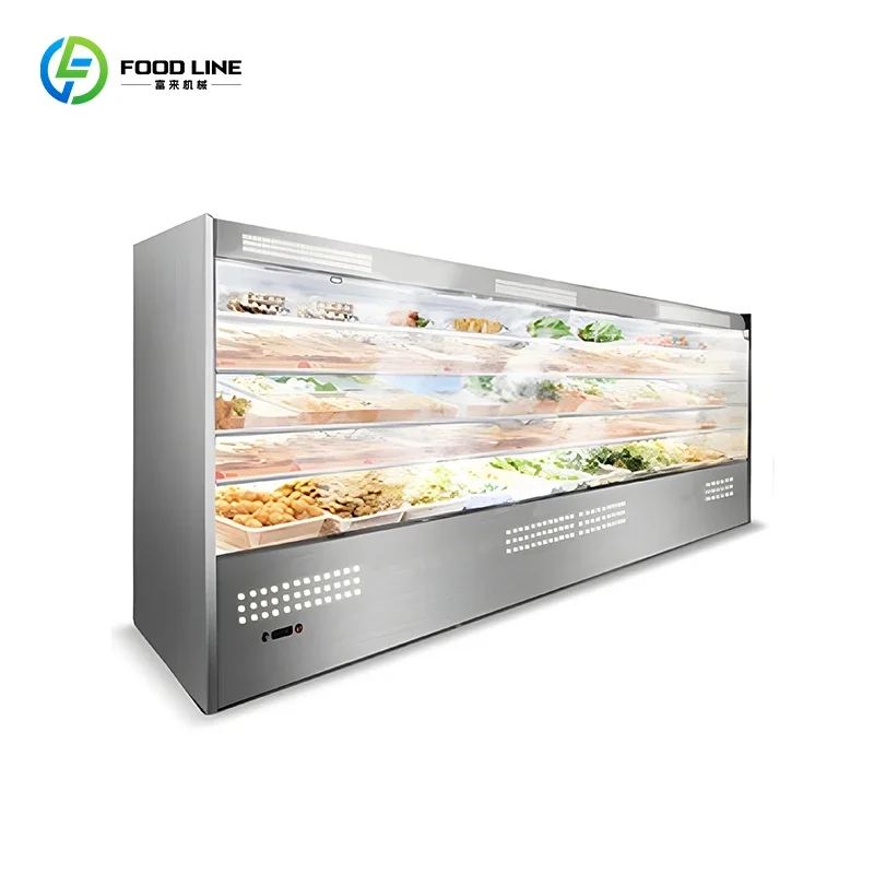 Wholesale Freezers Display Shelves Commercial Vertical Refrigeration Equipment Meat Shop Refrigeration Equipment Customized