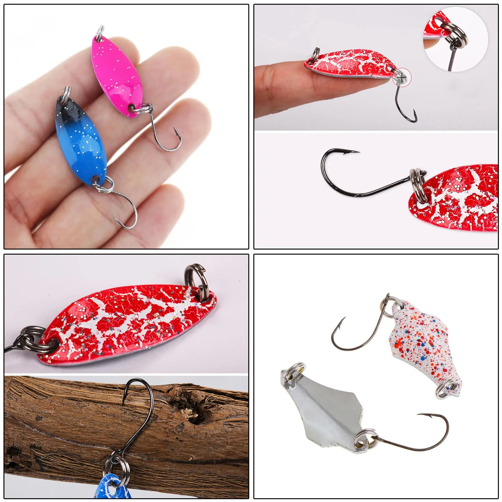 Señuelos Spinnerbaits Free Fisher con spinners metálicos y triples