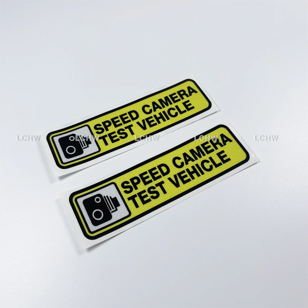 2x Speed CAMERA Test Vehicle Warning Car Stickers Auto Decals Sponsor Modified Tape Motor Racing Graphics