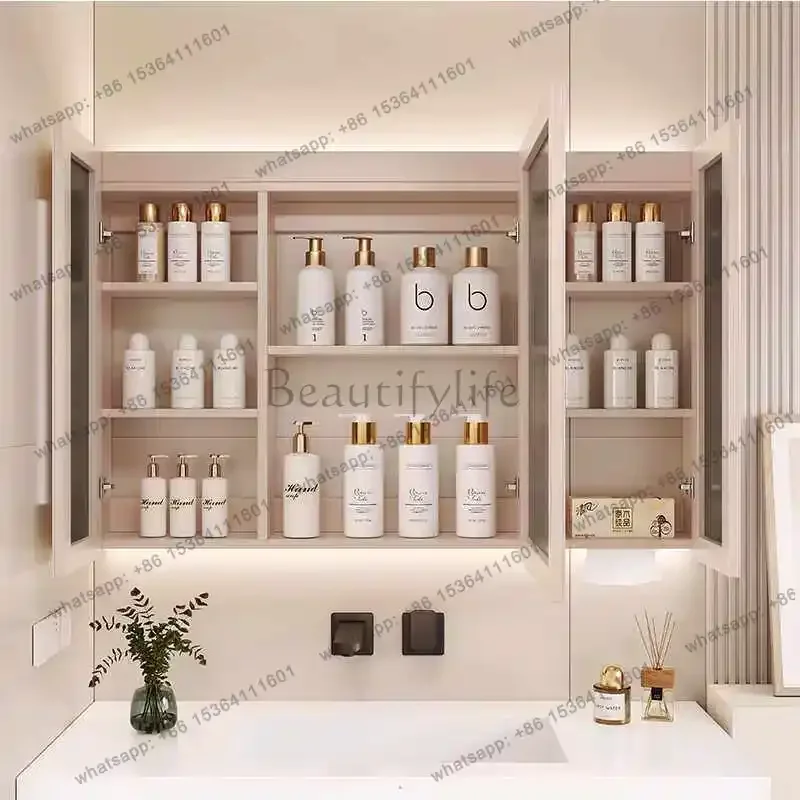LD Modern Mirror Bathroom Cabinet Decorations Perfumestorage Jewelry Display Cupboard Organizer Shelves Gabinete