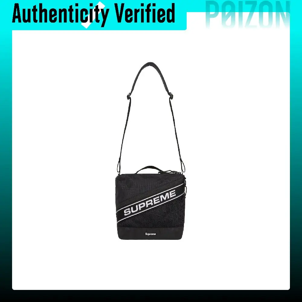 Supreme Waterproof Nylon Crossbody Bag, Shoulder Bag Regular Unisex Black SUP-FW23-0820