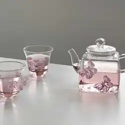 3D Sculpture Butterfly Glass Teapot High Borosilicate Glass Tea Glass Glasses Teaware LoverTea Sets Kettle Water Cup Bottle