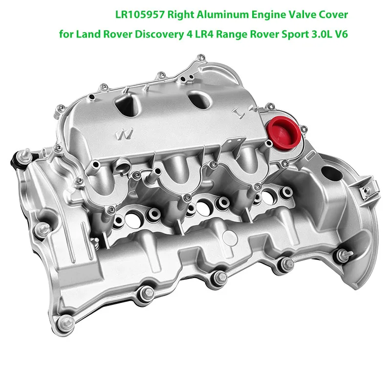 LR105957 Right Aluminum Engine Valve Cover Inlet Manifold for Land Rover Discovery LR4 Range Rover Sport 3.0L V6 Diesel LR074623
