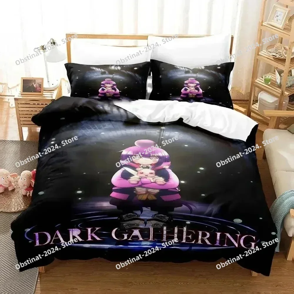 3D Dark Gathering Bedding Set Printed Comforter Quilt Bed Cover Duvet Cover Pillow Case 3 Pieces Set Kids Adult Size Linen Sheet