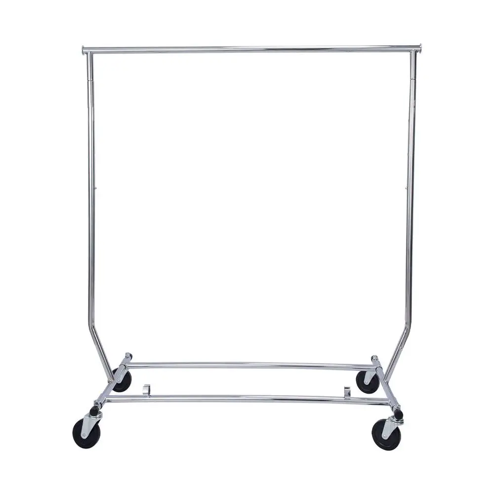 

Portable Adjustable Rolling Clothes Rack with Wheels for Storage and Organization