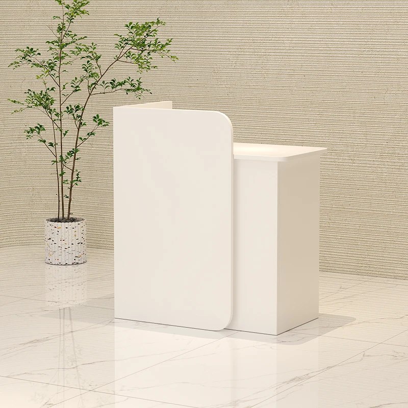 مكاتب الاستقبال التنفيذية البسيطة، مكاتب الاستقبال الخشبية الترحيبية الجمالية البسيطة، أثاث صالة Scrivania الحديثة