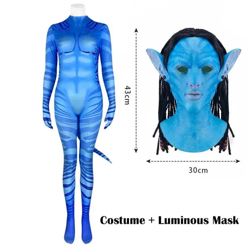 Bear House AA CGMGTSN Movie Avatar The Way of Water Alien Cosplay 3D Jumpsuit Women Men Bodysuit Suit Zentai Jum New 2025 WKD001