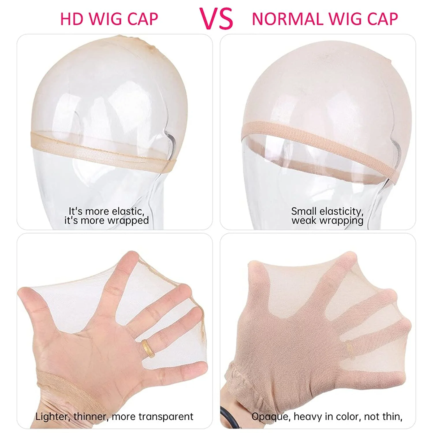 Wig Adhesive Bold Hold Lace Glue for Wigs Extreme Hold Hair Replacement Adhesive for Toupee Systems+HD Wig Caps Stocking Caps