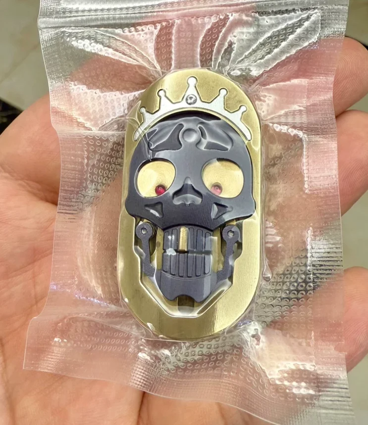 Used EDC SAS King David 1.0 Black Peach K fidget slider decompression toy