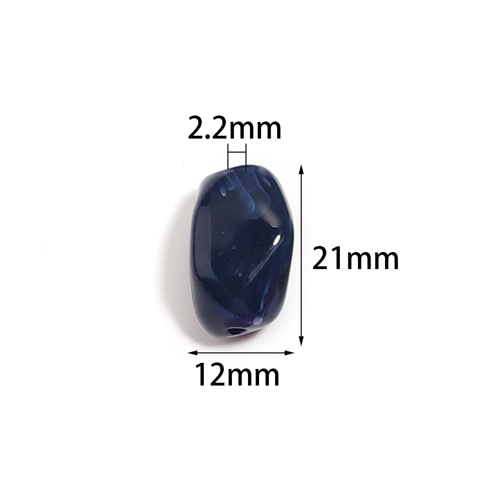 20 قطعة 21x12 مللي متر شكل غير منتظم الاكريليك الخرز تقليد حجر الخرز لصنع المجوهرات سوار ذاتي الصنع قلادة لوازم اكسسوارات