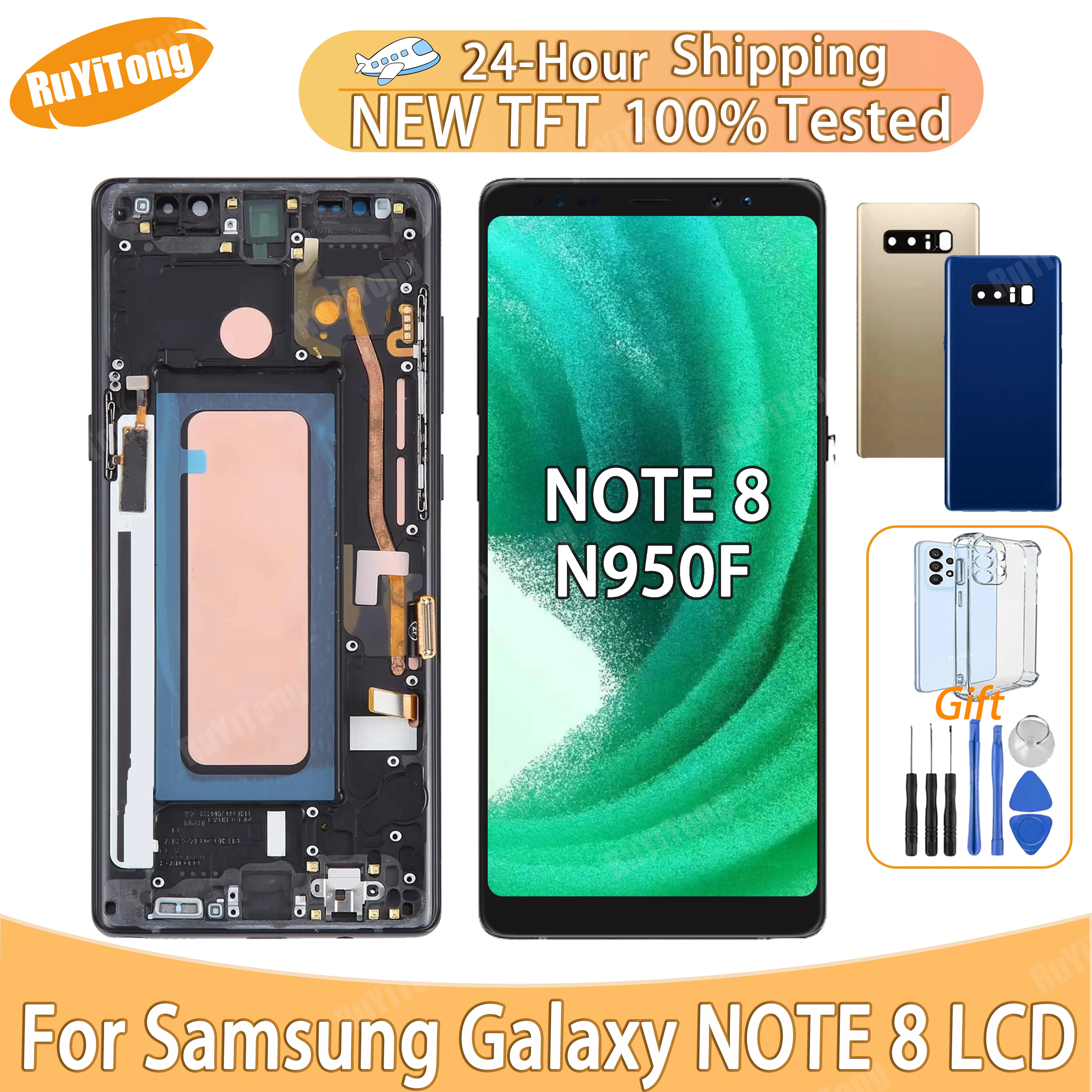 

High Quality TFT For Samsung Galaxy NOTE 8 N950 N950A N950U N950F/DS LCD Display Touch Screen Digitizer Assembly No Fingerprint