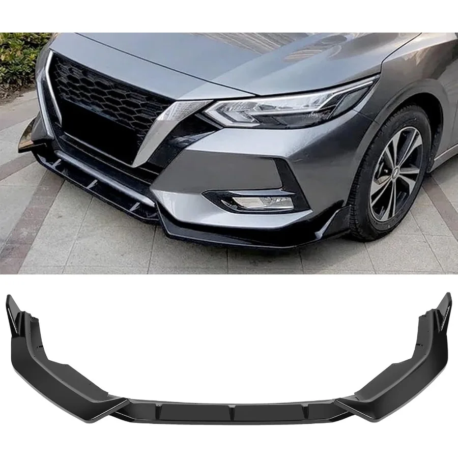 

Глянцевый черный полипропиленовый передний бампер, спойлер на подбородок для Nissan Sentra 20202021, высококачественное аэродинамическое улучшение внешней части для спорта