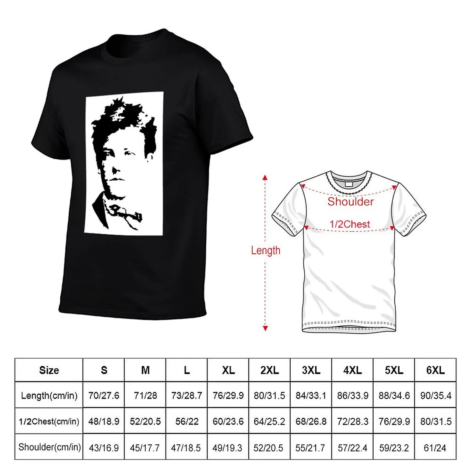 Poet Arthur Rimbaud Stencil Essential T-Shirt Lightweight Running Sports T-Shirt