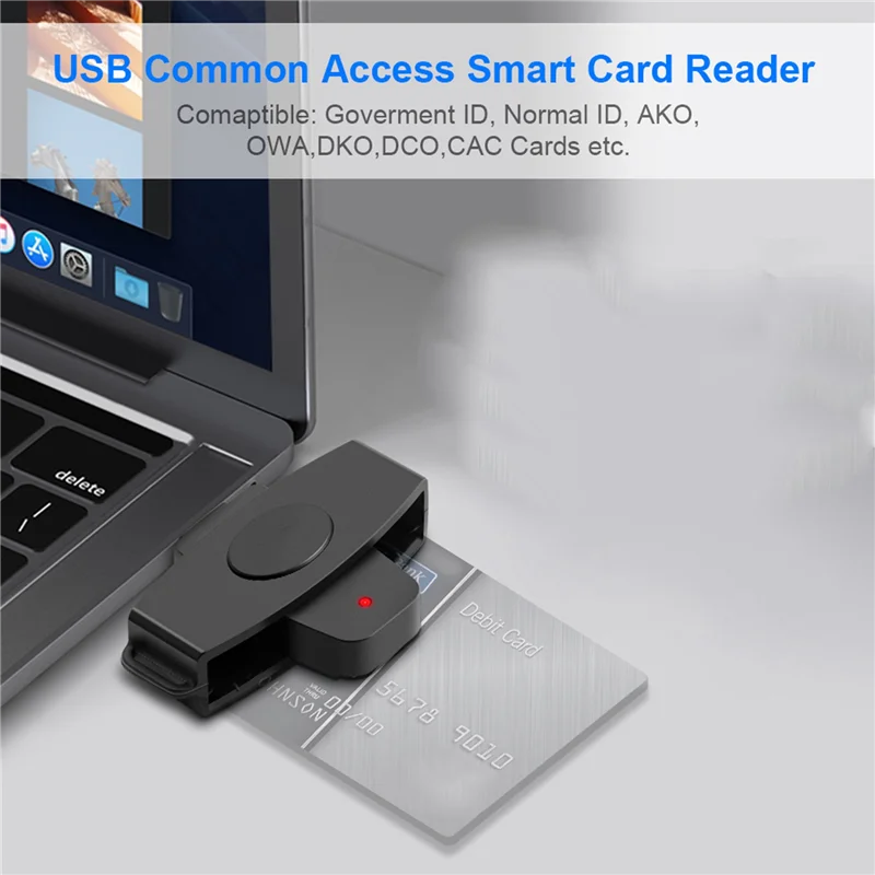 A29F-4X CSCR3 Smart CAC Card Reader Type-C Bank Tax Declaration SIM Card/IC Card ID Card Reader