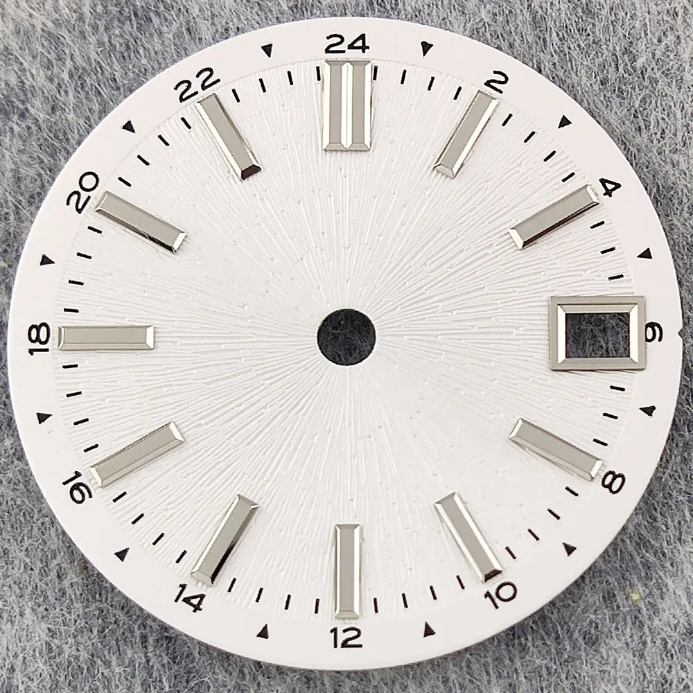 28.5mm NH34 NH35 Single calendar watch dial suitable for NH34 NH35 movement, sun pattern, water ripple, custom logo