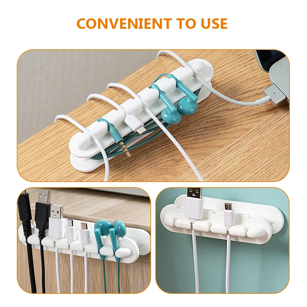 

2 Pcs Silica Gel Wire Adhesive Holder for Cord ganizer Self Adhesive Clips Office Home Car Multi Functional Cord ganiser Cable