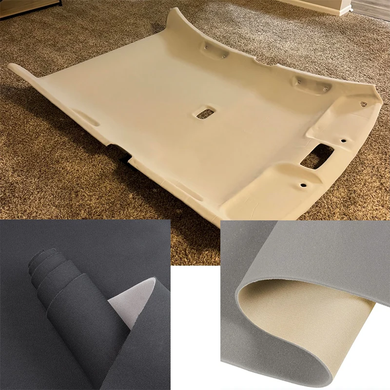 

3mm Foam Backed Car Headliner Fabric Interior Roof Upholstery Cloth for Auto Modification & Fall Off Repair DIY Material