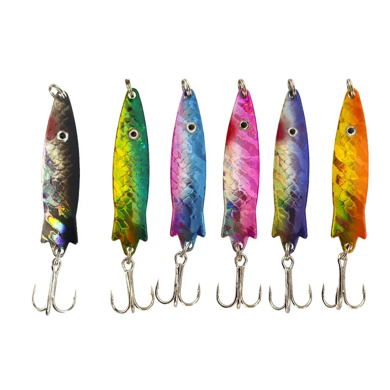 1 SZTUK 7g 58mm Metalowe łyżki Przynęta 3D Eye Spinner Przynęta Swimbait Wibrujące Jigging Przynęty wędkarskie Twarde przynęty Bass Fishing Tackle pesca