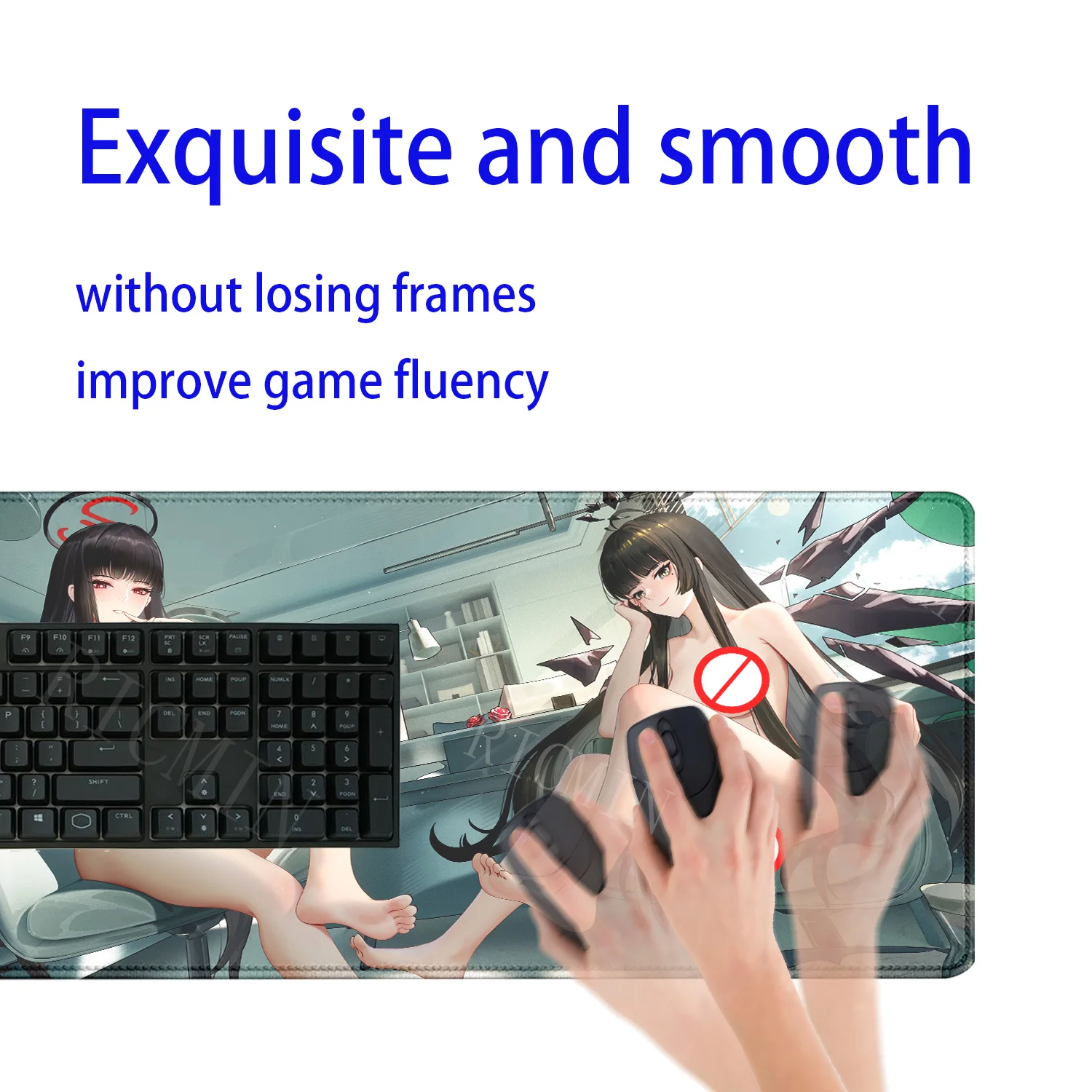 Mousepad Tsukatsuki Rio Blue Archive Anime sexy girl Ass uncensored hentai R18 Gaming Game offices Mouse Pad Keyboards  Desk Mat