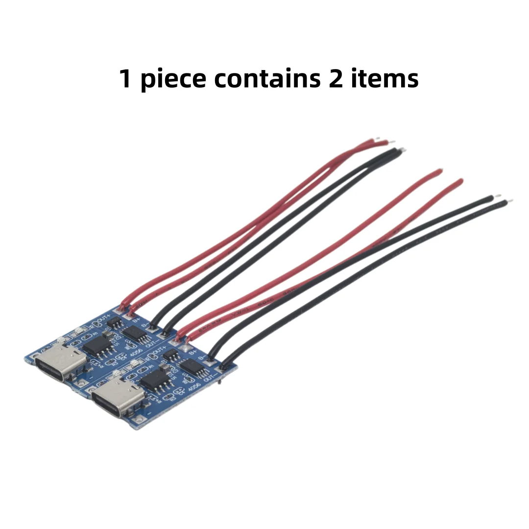 10 Stück TP4056 3,7V 3,6V 4,2V Lithium-Batterie 5V1A TYPE-C Lade- und Entladeschutzplatine mit 10cm vorgelöteten Kabeln – Detail 2