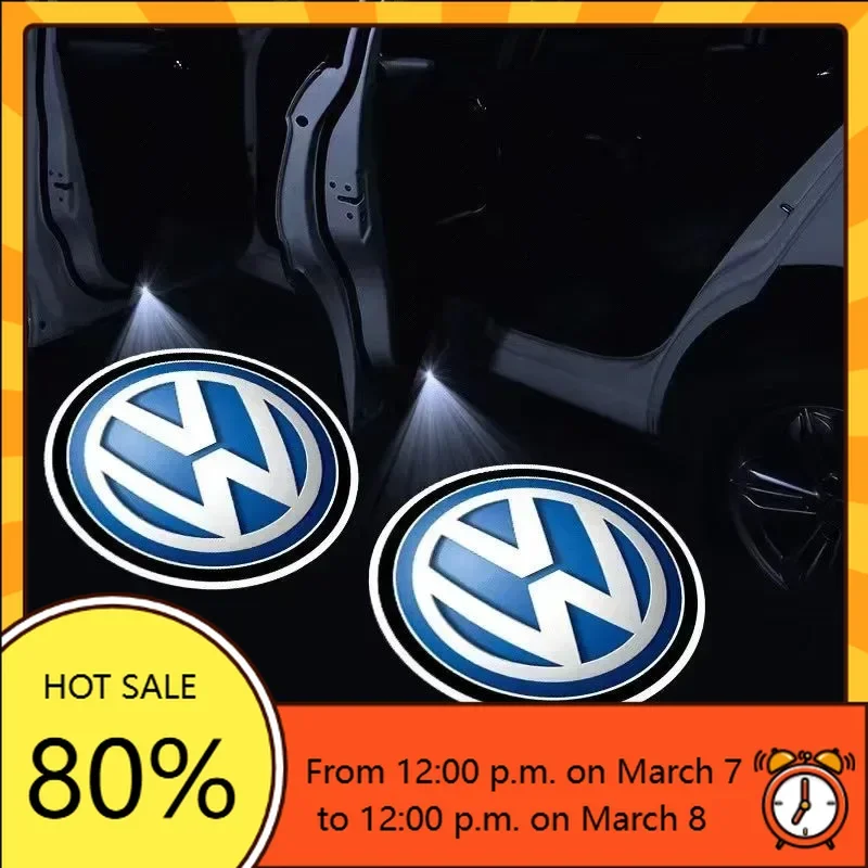 

For VW Volkswagen Jetta MK5 Golf 2PCS Car Door Emblem LED Light Welcome Lamp Wireless Laser Projector For VW Volkswagen Golf Pol