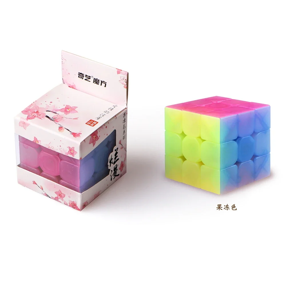 Qiyi Mofangge Yongshi W Jelly colour 3x3x3 Magic Cube Puzzle Cubes Children Kids Educational Toys Christmas Gift