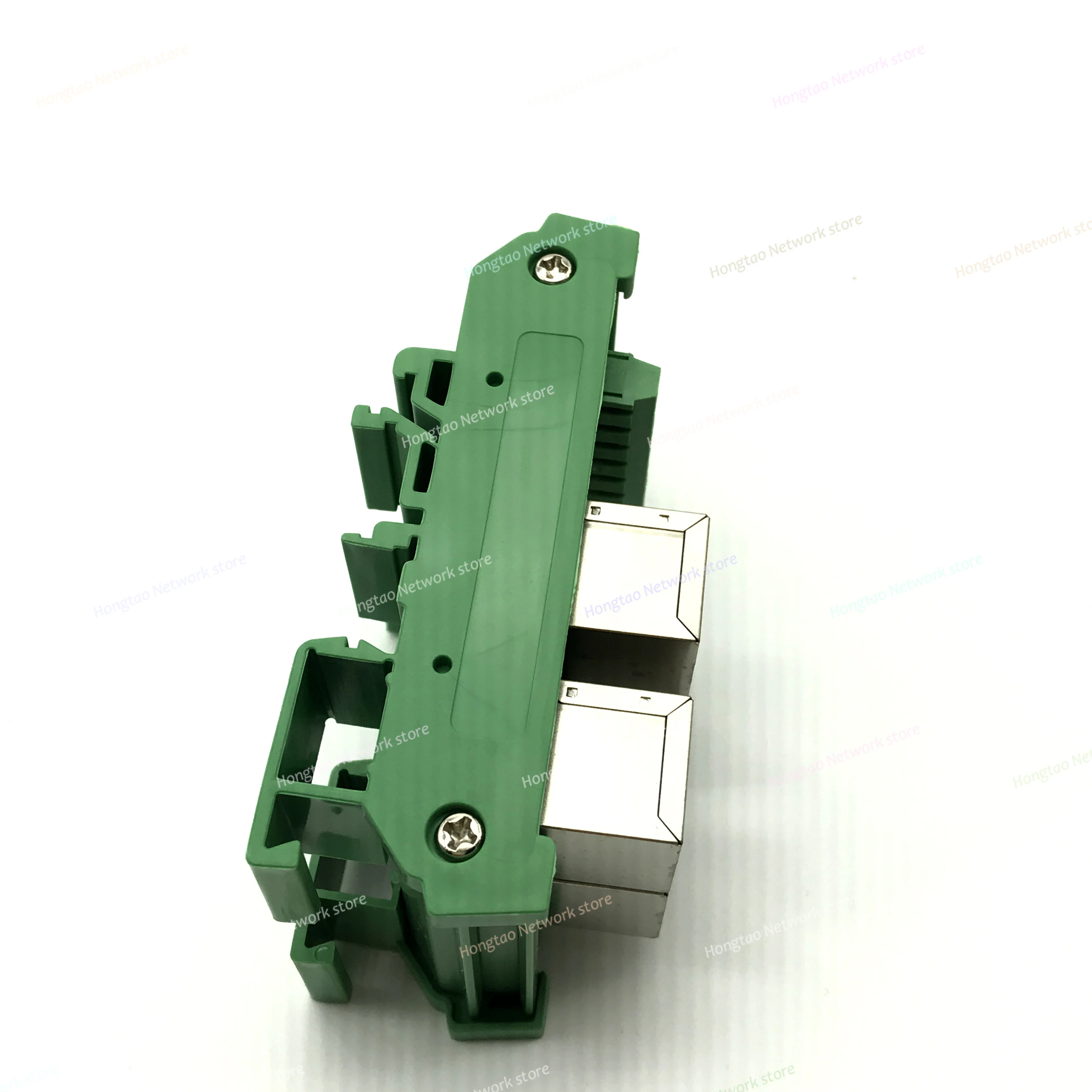 1PCS 4 way 4 port RJ45 8p8c female socket to terminal block adapter pcb board Network RJ45 Ethernet connector DIN Rail Mount