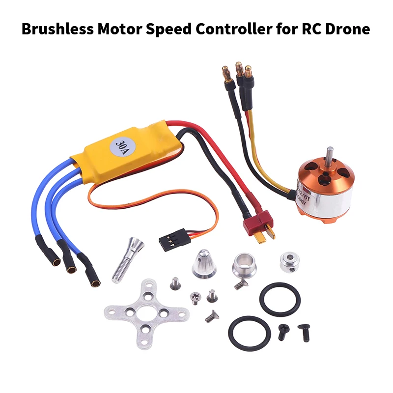 Motor sin escobillas para Dron teledirigido, accesorios de avión, controlador de velocidad de Motor ESC, 30A