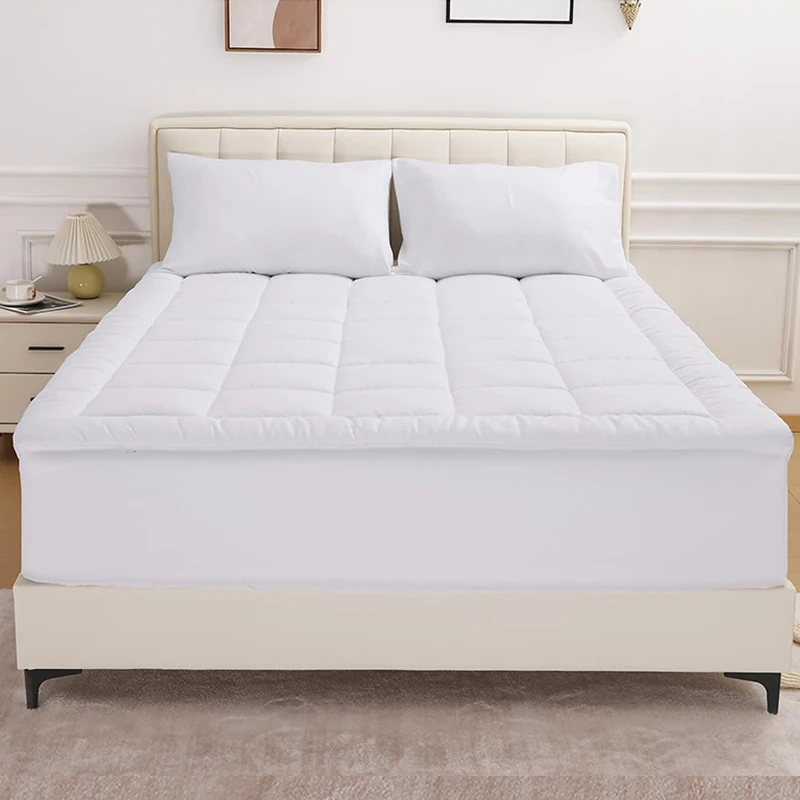 

Homaxy New Elastic Fitted Mattress Topper Soft Comfortable Mattress Cover Polyester Material Machine Washable Mattress Protector