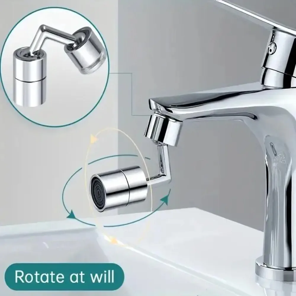 ABS Universal 720 Degree Rotating Faucet Extender Adapter Splash Proof Kitchen Bathroom Single Mode  Nozzle for Water Saving