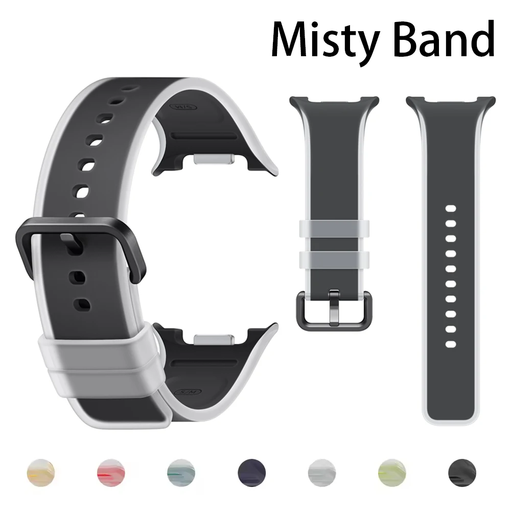 Misty Band for Samsung Galaxy Watch 9 8 40mm 44mm Smartwatch Original Sport Silicone Correa Bracelet Watch 8 Classic 46mm Strap