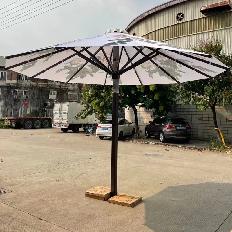 Large diameter 4m 5m 6m 7m outdoor beach aluminum garden parasol