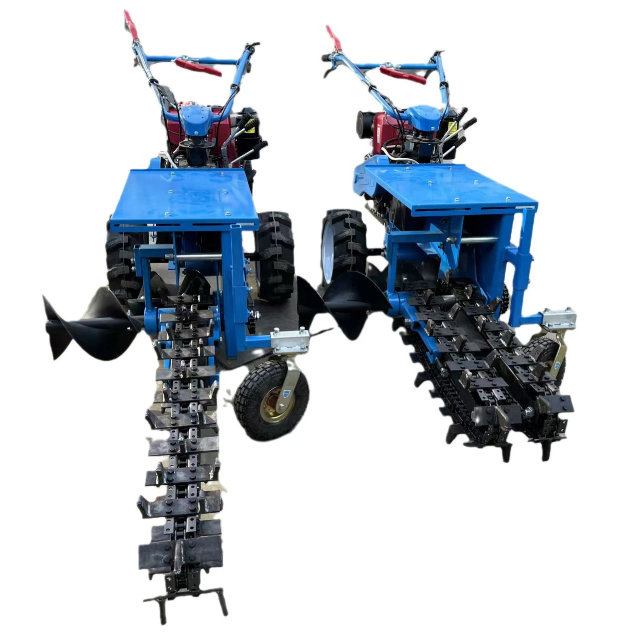 Walk Behind Trencher Machine Engineering Chain Trencher Chainsaw Trencher 100 cm Deep Ditcher For Digging Soil