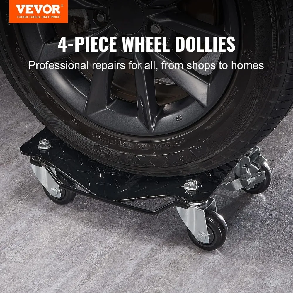 Imagem -02 - Vevor-wheel Dolly Car Movendo Dolly Conjunto de Estaca de Pneu Carrinho Pesado 6000 Lbs 2722 kg Peças