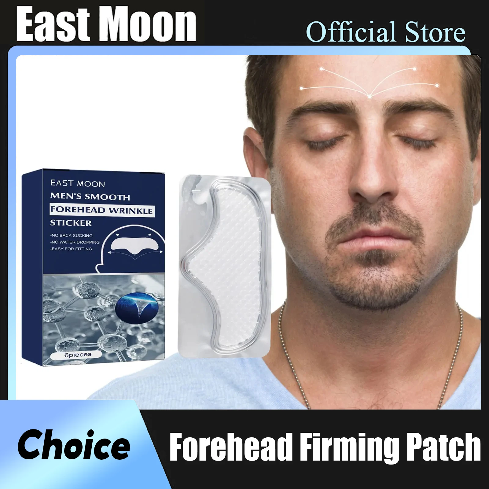 Hyaluronic Forehead Firming Patch Fine Lines Removal Tighten Lift Up Mask Stickers Moisturizng Man Forehead Line Remover Masks
