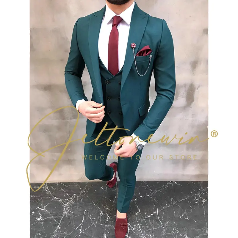 

2022 New Arrival Men Men 3 Piece Set Classic Blazers Suit Male Casual Jacket Costume Homme Mariage Terno Masculino Terno Costume