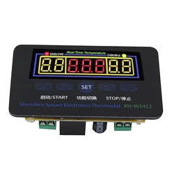 XH-W1411 220V Temperature Controller Real Time Display Digital Thermostat Electronics Thermometer with Timer Switch Functions