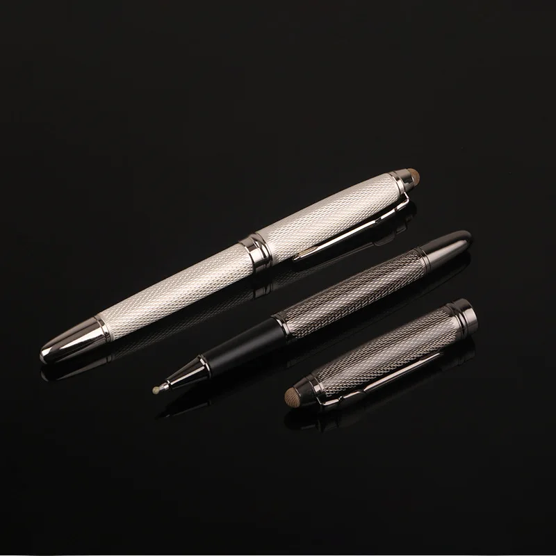Luxury Metal Signature Multifunctional Touch Pen Gold Silver Signature Ball Point Pens Writing Stationery Business Office Gifts