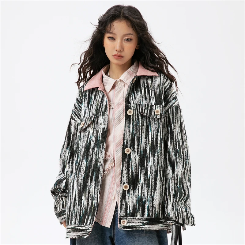 Women\'s Spring 2024 Bomber Jacket Japanese Vintage Womans Clothing Tweed Jacket Korea High Quality Women\'s Jackets in The Spring